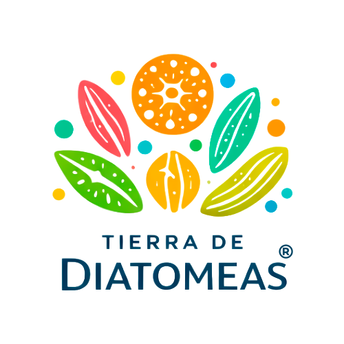 Tierra de diatomeas en polvo natural para usos en huerto, hogar y animales